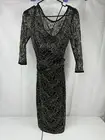Theia dress 10 Tall NWT Prom Goth Black Gold Lace Formal Couture Corset