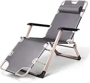 UYSOFRCV Foldable Adjustable Lounger Chair, Outdoor Reclining Zero Gravity Chair for Patio Garden Beach Pool,Silver Grey