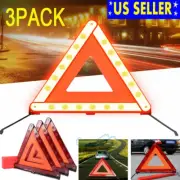 3 PCS Foldable Emergency Warning Triangle - Roadside Hazard Triangles Reflective