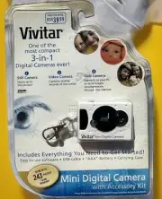 Vivitar Mini Digital Camera Silver NIP SPY CAMERA SMALL Tiny Brand New Sealed