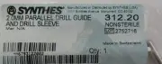 NEW Synthes 312.20 Drill Bit 2.0MM Parallel Drill Guide Drill Sleeve