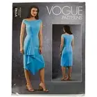 Vogue Sewing Pattern V1742 Asymmetrical Draped Dress Sizes 6-14 Uncut