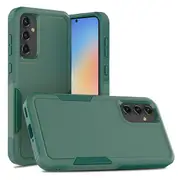 ZUSLAB Galaxy A35 Case Rugged Defender Protective Heavy Duty Shockproof Dustproof Cover for Samsung (2024) - Green