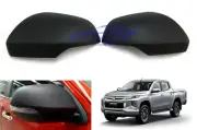 Matte Black Side Mirror Trims Cover Fits Mitsubishi L200 Triton MR GLS 2019 2023