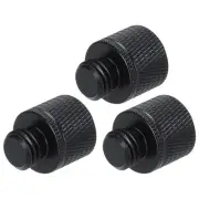 3Pcs Mic Stand Adapter 1/4 Female to M10 Male Thread Screw Adapter Aluminum