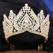 [Generic] Bridal Crown Pageant Miss Tiaras Headdress Royal Queen Crystal Diadem Bride Wedding Dress Hair Accessories