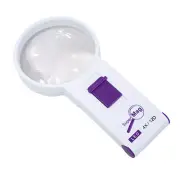 SuperMag 4X LED Lighted Pocket Magnifier - 2.7 Inch Lens, Hand Held Illuminated