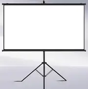 Stand Folding Projection Screen, Mobile Movie Screen, Square & Rectangular Two Types Projection Screen for Indoor/Home Theater/School Classroom/Conference Room(203x150cm/80x59in)