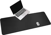 CENNBIE Desk Pads 140x50 cm Extra Large Gaming XXXL Leather Desk Mat for Full Desk Non-Slipped Desk Decor and Desk Protector for Office/Home(Black)