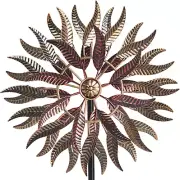 Large Metal Wind Spinner Two-Way Wind Sculpture Yard Art Decor Patio Lawn Garden