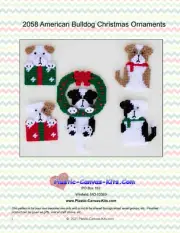 American Bulldog Christmas Ornaments- Plastic Canvas Pattern or Kit