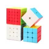 魔方格魔術方塊大禮盒(2階+3階+4階+5階+魔方秘笈)(6色炫彩版)(授權)