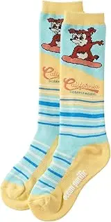 [Ocean Pacific] 544982 Kids' Socks, Snowboard Socks, Thick, Total Pile, Border, Illustration