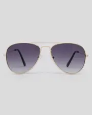 [Indie Eyewear] Indie Eyewear Girls' Alexa Sunglasses in Gold/Smoke One Size Gold/Smoke
