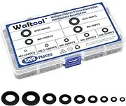 Waltool 800Pcs 9 Sizes Black Nylon Flat Washers Assorted Set, M2 M2.5 M3 M4 M5 M6 M8 M10 M12 Metric Sealing Spacer Gasket for Home Decoration, Factories Repair