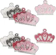 Gadpiparty 10 Pcs Crown Shape Pearl Stickers Self Adhesive Pretty Decals for Clothing Backpacks and Crafts Embroidery Patch Decor for DIY Projects