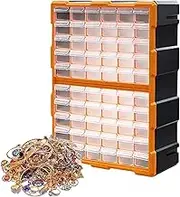 Small Parts Organizer - 60 Grids Teacher Toolbox,Small Drawer Modular Storage System with Secure Locks for Classroom [Video Game]