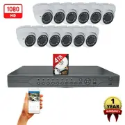 32 Channel DVR 12 Surveillance Camera System 4TB Hard Drive Recording Playback