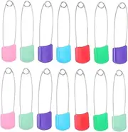 CIMAXIC Child Diaper Safety Brooch 100pcs Baby Nappy Safety Pins Nappy Locking Closures for Boys and Girls