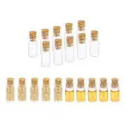 1ml Tiny Glass Bottles Vials 20Pcs Mini Clear Bottles Glass with Cork Stoppers