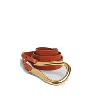 Bottega Veneta Double Strap Belt S,M Brown