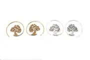 E-124 Brass Tree Of Life Ear Rings