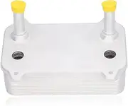Brilluxa Engine Oil Cooler, Metal Engine Oil Cooler, Replacement for Cayenne S 4.5L DOHC V8 32V 03-06, Anodized