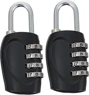Angoily Versatile Secure 2pcs 4- Password Locks Zinc Alloy Material Travel Luggage Storage Padlock