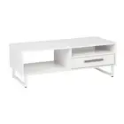 Maestro Furniture Ashley Collection Open Shelf Coffee Table W/ 1-Drawer - White