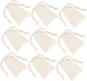 Garneck 50pcs Drawstring Bag Drawstring Pocket Sack Bags Bags for Storage Drawstring Candy Favor Bags Drawstring Backpack Tea Party Drawstring Bag Camping Ditty Bags Fabric Beige