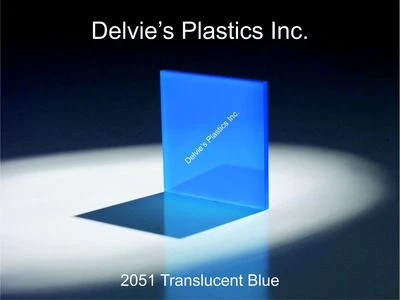 5 Sheets 3/16" 2051 Translucent Blue Cell Cast Acrylic Sheet 12" x 24