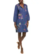 Johnny Was Ethal Linen Shift Dress