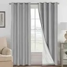 Linen Blackout Curtains 108 Inches Long 100% Absolutely Blackout Thermal