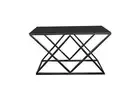 NNEDSZ Alsea Console Table Black Base - Black Glass