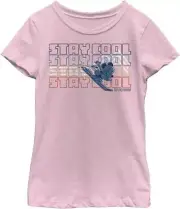 DISNEY Mickey Mouse STAY COOL SKI CALIFORNIA Girls M 7/8 Tee T-Shirt Pink NEW