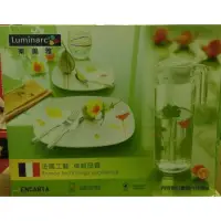 在飛比找蝦皮購物優惠-Luminarc 樂美雅冷水壺1.1L玻璃冷水壺 + 3個盤