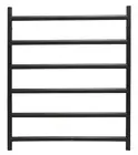 Linsol Allegra 6 Bar Heated Towel Rail & Ladder - Matt Black 450mm x 700mm