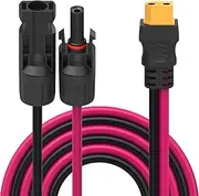 Laisomeke 12AWG XT60 Solar Cable, XT60 Extension Cable Solar Panel Connector to XT60 Connector for Portable Power Station (0.5M/1.65FT)