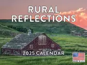 Old Barn Calendar 2025 Farm Country Monthly Wall Calender 12 Month | American...