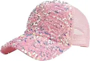 [Generic] Women Cap Men Sun Sequins Baseball Breathable Hip Hat Beach Hat Hop Baseball Caps Frat Boy Costume