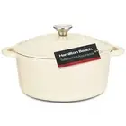 Hamilton Beach Enameled Cast Iron Dutch Oven 5.5-Quart Cream, Cream Enamel Dutch