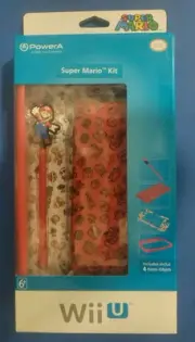 Nintendo Wii U Super Mario Kit PowerA Console Skin Case Bumper & Stylus New
