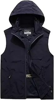 [AKTQL88] Men's Gilet Outdoor Multi-Pocket Vest Sleeveless Casual Jacket Breathable Vest for Fishing Photography Hiking