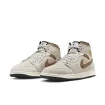 【NIKE】AIR JORDAN 1 MID SE 男鞋 籃球鞋 棕色爆裂紋-DZ4129102