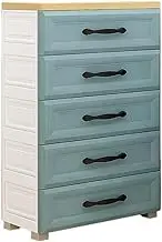 Plastic Storage Cabinet Drawer Organizer for Home Wardrobe 3 Layers Blue Ideal for Living Room Bedroom Children's Room