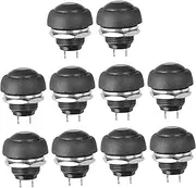 GRIRIW 10pcs Push Button Mini Round Plastic Waterproof Switch for Auto Marine