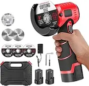 Roadtime Mini Brushless Angle Grinder,16.8V Portable Cordless Angle Grinder with 2 2000mAh Batteries, 6 Cutting Discs, 19500RPM 3inch Angle Machine Tool for Cutting Grinding Polishing Sharpening