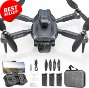 1080P HD Camera Foldable Drone Brushless Motor FPV 3 Batteries Beginner Friendly