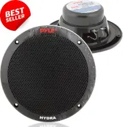 6.5" Marine Speakers 2-Way 400W Waterproof Outdoor Audio Pair Boat Stereo Set