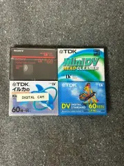 BRAND NEW Sony Mini DV TAPES Video Tape 60 mins Each lot of 4 plus head cleaner